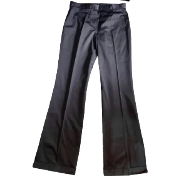 DKNY BLACK TROUSER FLAIR LEG VINTAGE DRESS BUSINESS PANTS SIZE 10 - Picture 1 of 11